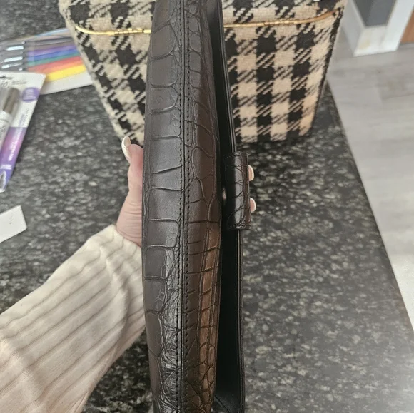 Titti Dell’Acqua X Maxima Black Alligator Leather Clutch Vintage 1990s - Picture 4 of 8